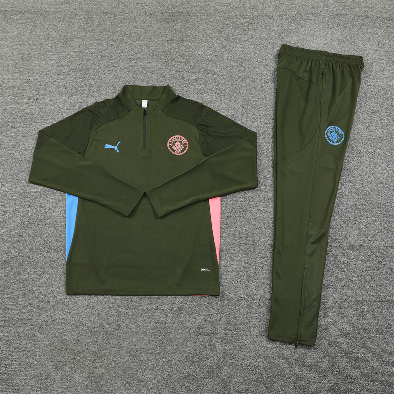 24/25 Manchester City Military Green Half Zipper