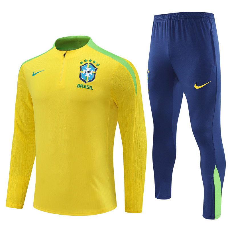 24-25 Brazil Yellow Half Zipper