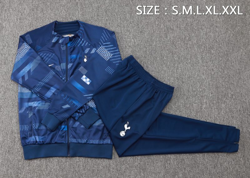 24-25 Tottenham Blue Full Zipper Tracksuit