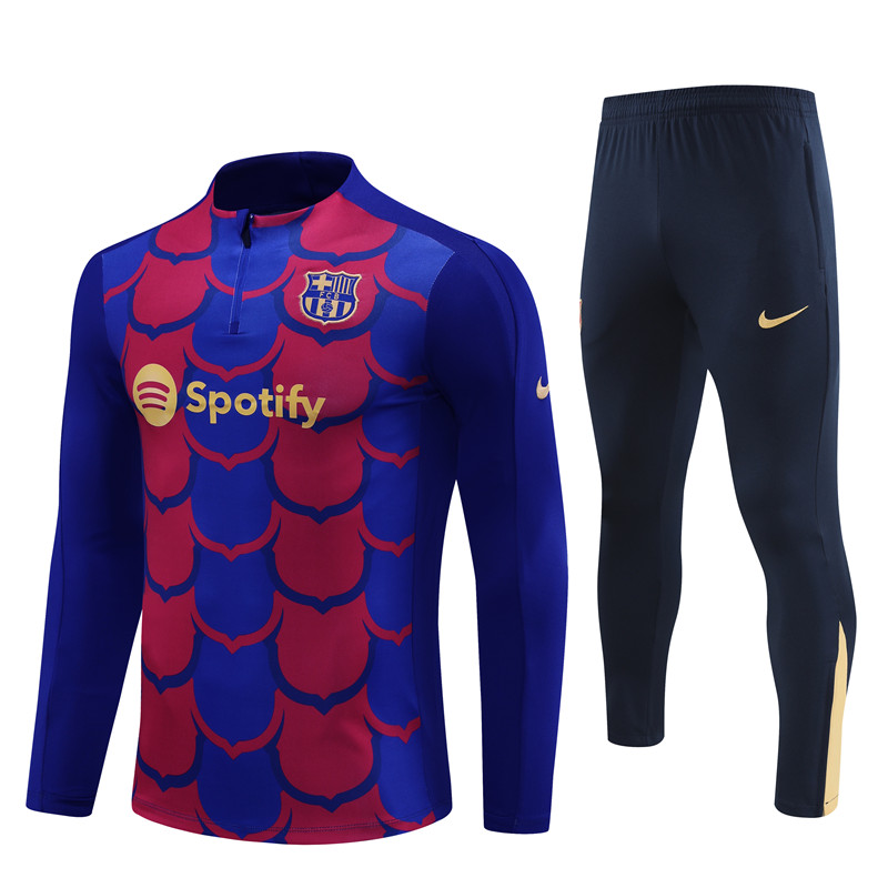 24 -25 Fc Barcelona Half Zipper Tracksuit