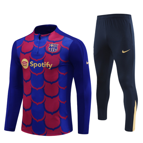 24 -25 Fc Barcelona Half Zipper Tracksuit
