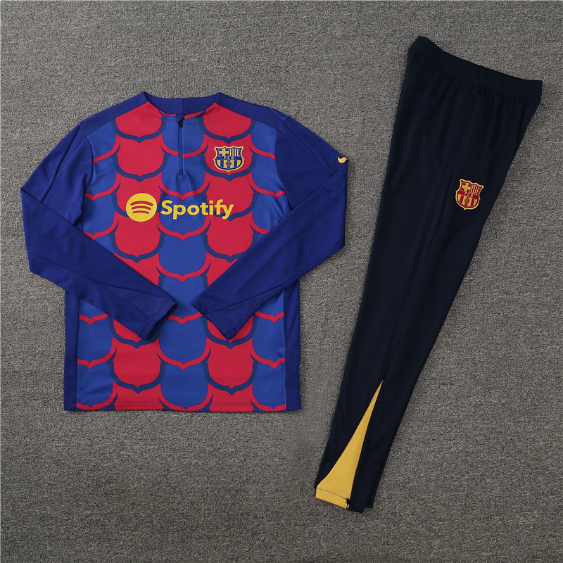 24 -25 Fc Barcelona Half Zipper Tracksuit