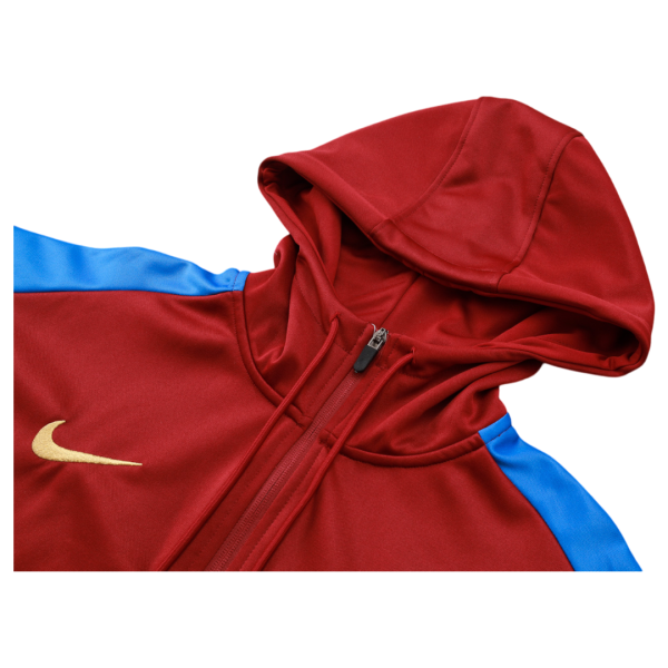 24-25 Fc Barcelona Long Pull Hoodie Red - Imagen 3