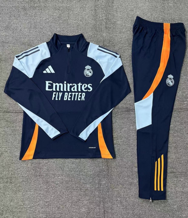 24-25 Real Madrid Half Zipper Kids Tracksuit