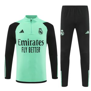 23 -24 Real Madrid Black Hlaf Zipper Tracksuit - Image 2