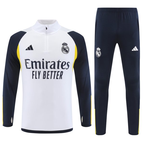 23 -24 Real Madrid Black Hlaf Zipper Tracksuit - Imagen 2