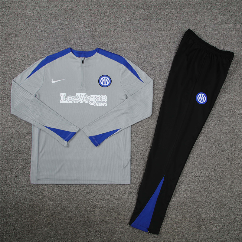 24/25 Inter Milan Light Gray Half Zipper