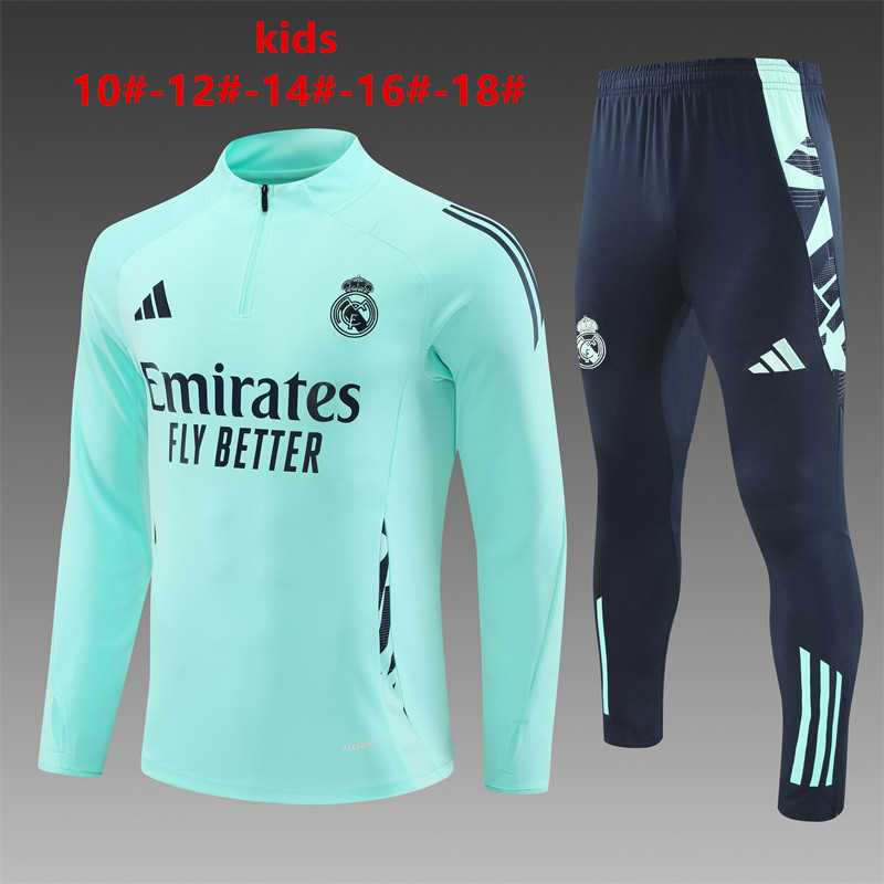 24-25 Real Madrid Half Zipper Kids Tracksuit