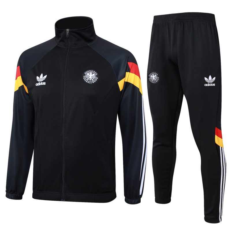 24-25 Germany Black Full Zipper Tracksuit