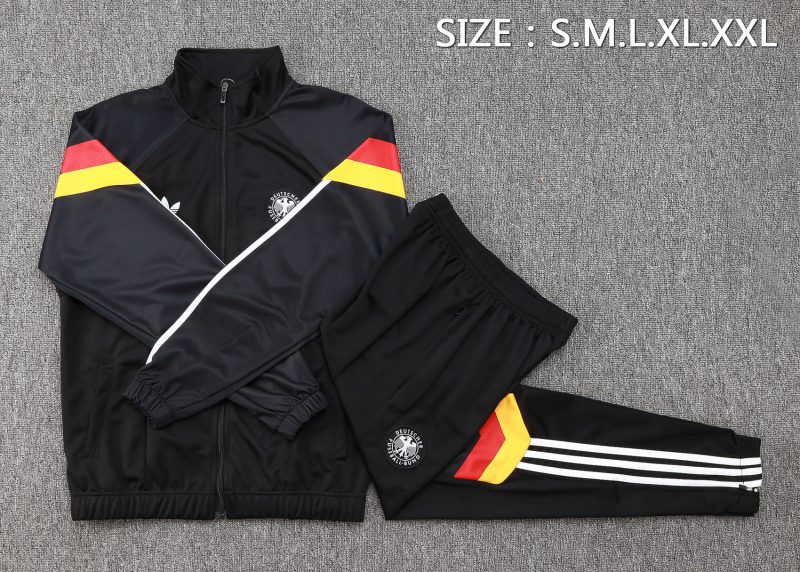 24-25 Germany Black Full Zipper Tracksuit