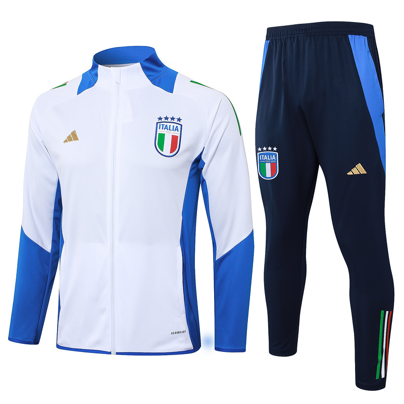 24-25 Italy White Full Zipper Tracksuit