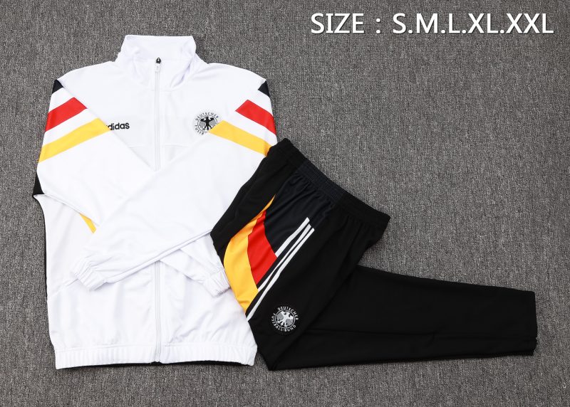 24-25 Germany White Full Zipper Tracksuit