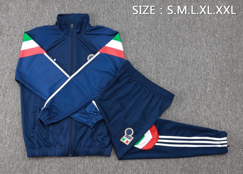 24-25 Italy Blue Full Zipper Tracksuit