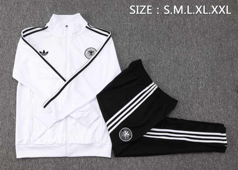 24-25 Germany White Full Zipper Tracksuit