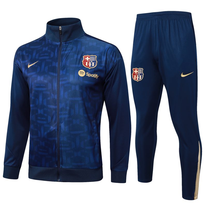 24-25 Fc Barcelona Royal Blue Full Zipper Tracksuit