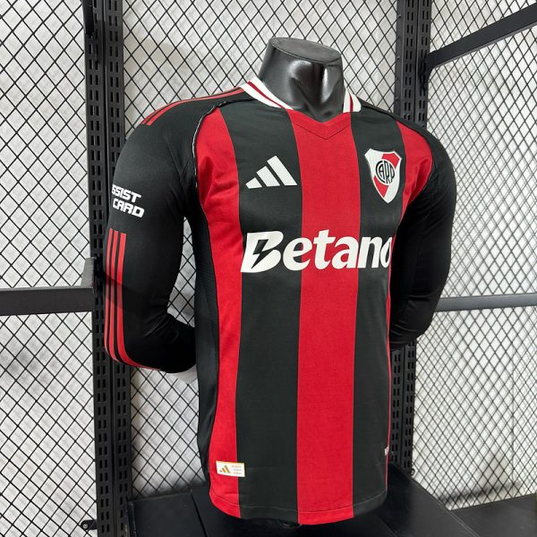 25/26 River Plate Long Sleeve Away Kit Player Version - Image 2