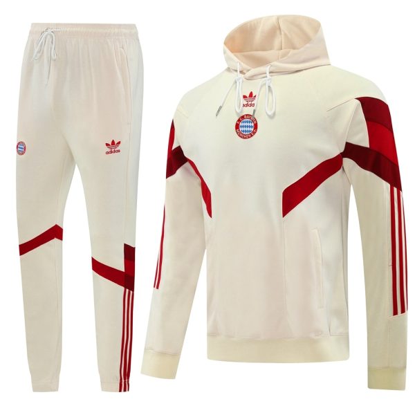 24/25 Bayern Beige Hoodie Tracksuit