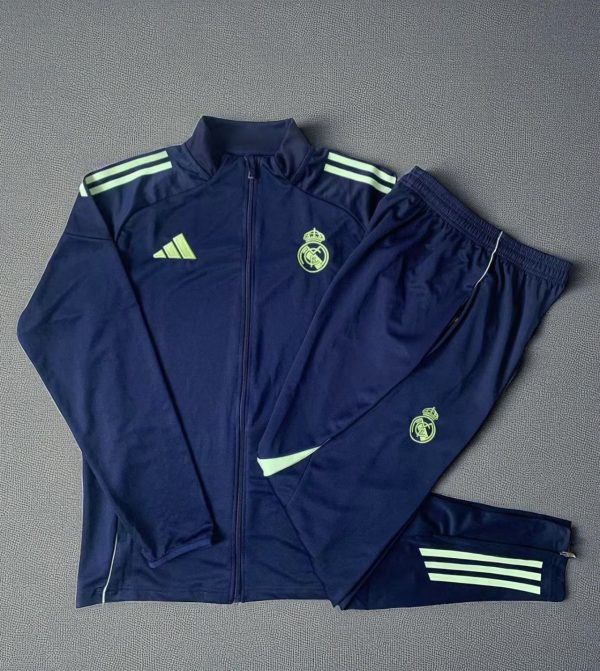 25/26 Real Madrid Royal Blue Full Zipper Tracksuit - Image 2