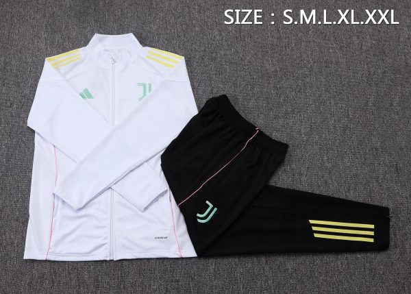 24/25 Juventus White Full Zipper Tracksuit - Image 2