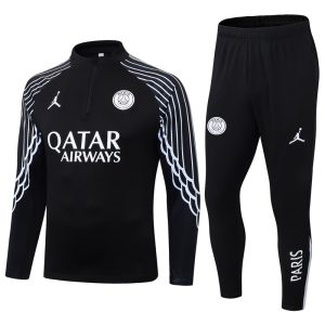 25/26 PSG Black Half Zipper Tracksuit