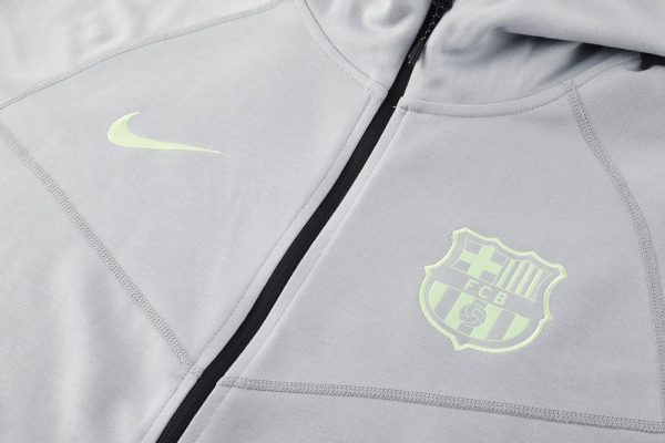 25/26 Barcelona Grey Hoodie Tracksuit - Image 3
