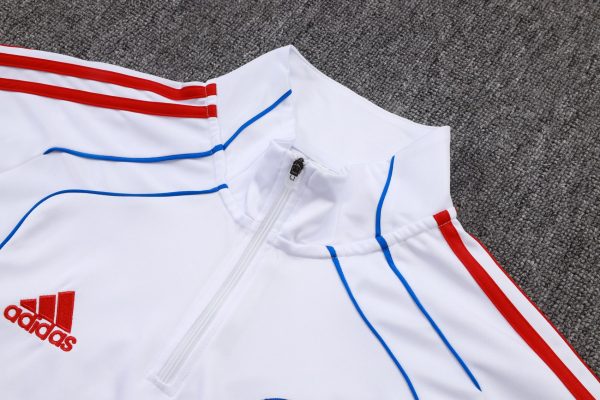 25/26 Bayern Munich White Half Zipper Tracksuit - Image 3