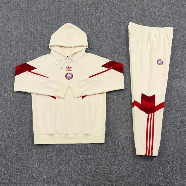 24/25 Bayern Beige Hoodie Tracksuit - Image 2