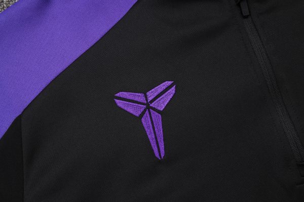 25/26 Barcelona Black & Purple Half Zipper Tracksuit - Image 4