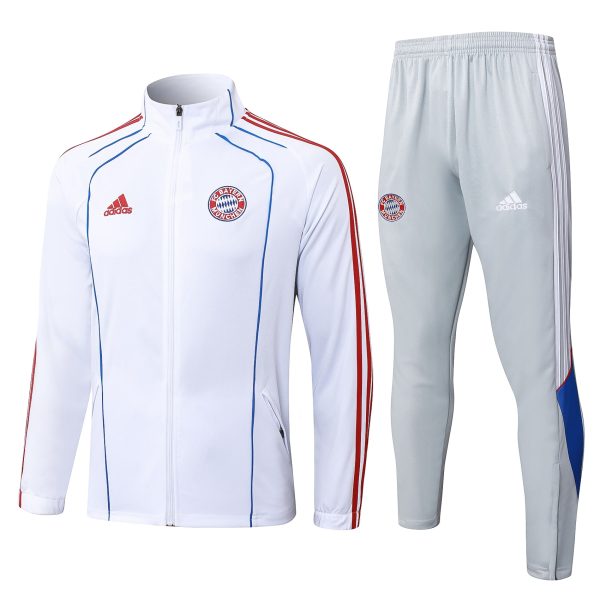 25/26 Bayern Munich White Full Zipper Tracksuit