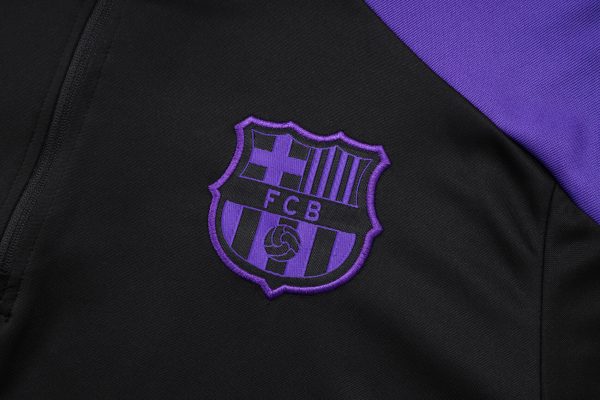 25/26 Barcelona Black & Purple Half Zipper Tracksuit - Image 3