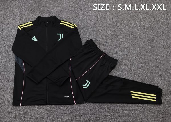 25/26 Juventus Black Full Zipper Tracksuit - Image 2