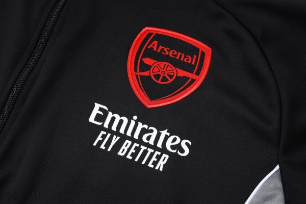 25/26 Arsenal Black & Green Full Zipper Tracksuit - Image 4