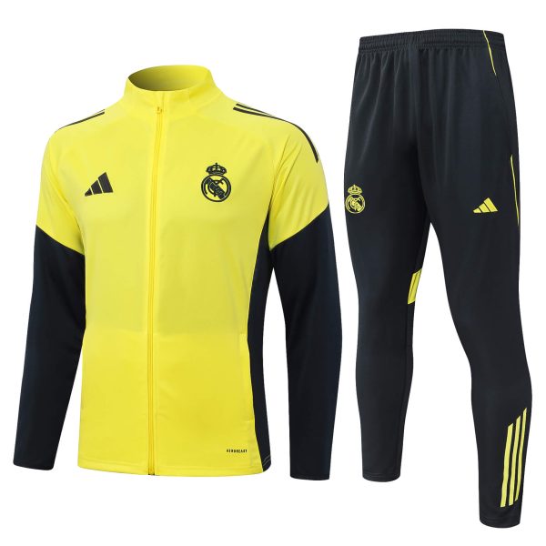 25/26 Real Madrid Royal Yellow Full Zipper Tracksuit