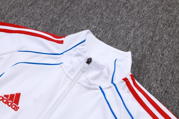 25/26 Bayern Munich White Full Zipper Tracksuit - Image 3
