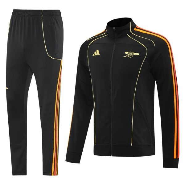 25/26 Arsenal Black Full Zipper Tracksuit