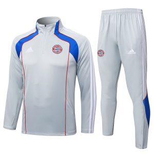 25/26 Bayern Munich Gray Half Zipper Tracksuit