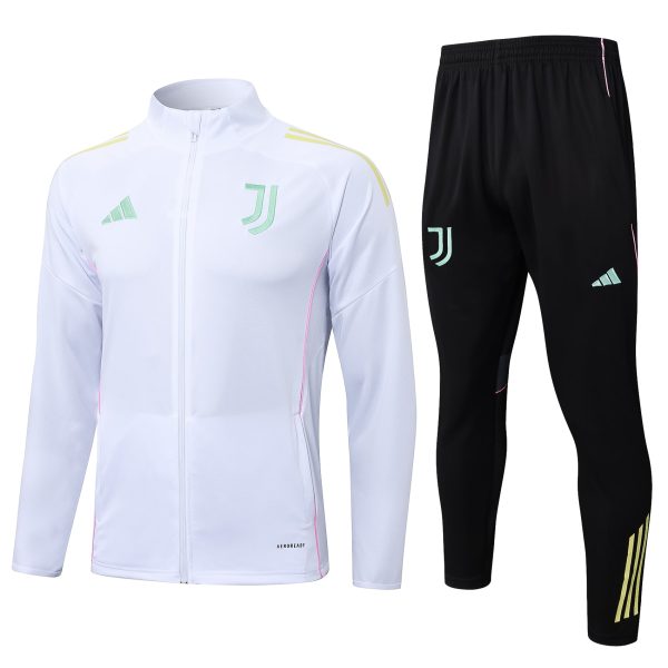 24/25 Juventus White Full Zipper Tracksuit
