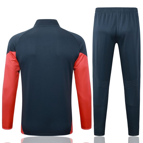 25/26 Bayern Munich Deep Gray & Orange Full Zipper Tracksuit - Image 5