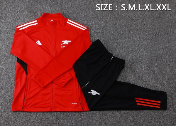 25/26 Arsenal Red Full Zipper Tracksuit - Image 2