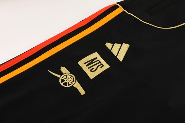25/26 Arsenal Black Full Zipper Tracksuit - Image 4