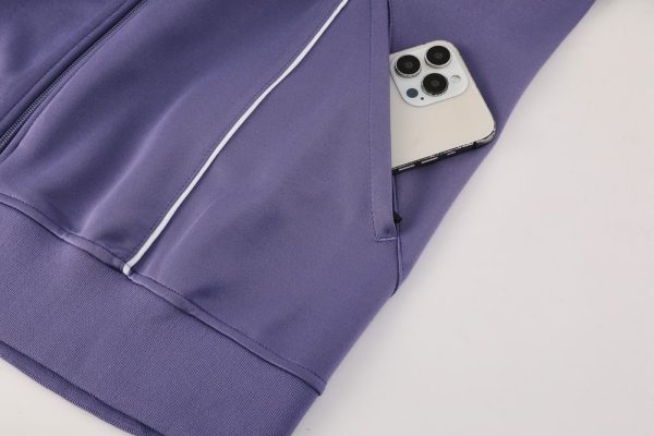 25/26 Manchester United Purple  Full Zipper Tracksuit - Image 6