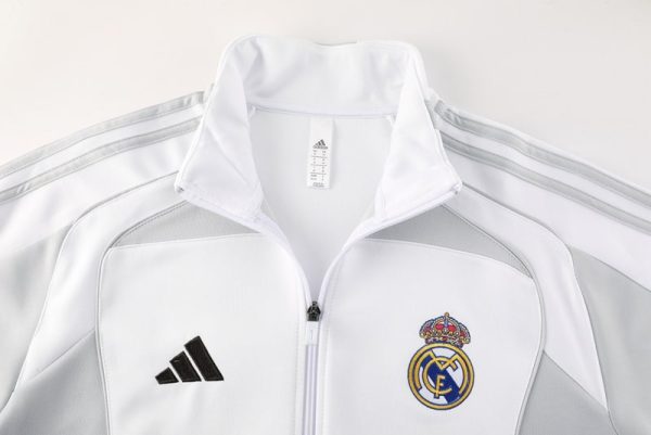 24/25 Real Madrid White & Gray Tracksuit - Image 3