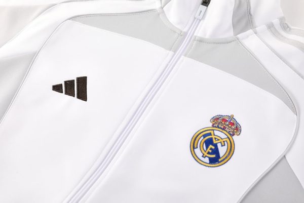 24/25 Real Madrid White & Gray Tracksuit - Image 4