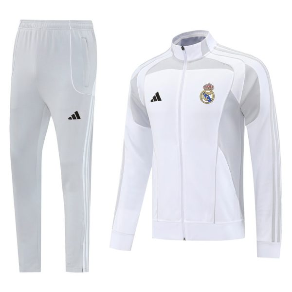 24/25 Real Madrid White & Gray Tracksuit