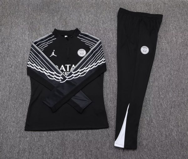 25/26 PSG Black Half Zipper Tracksuit - Image 2