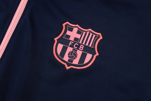 25/26 Fc Barcelona Blue & Pink Full Zipper Tracksuit - Image 4