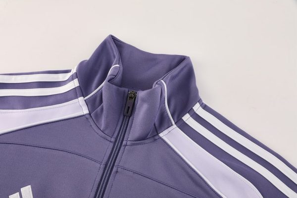25/26 Manchester United Purple  Full Zipper Tracksuit - Image 4