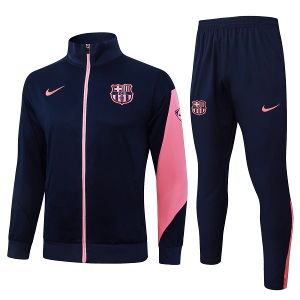 25/26 Fc Barcelona Blue & Pink Full Zipper Tracksuit
