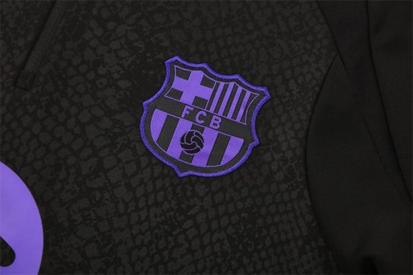 25/26 Barcelona Black Half Zipper Tracksuit - Image 5