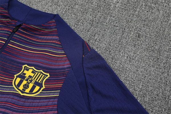 25/26 Fc Barcelona Yellow and Blue Half Zipper Tracksuit - Image 6